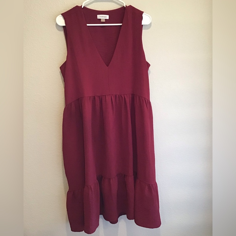 Maroon Calvin Klein dress sz 12